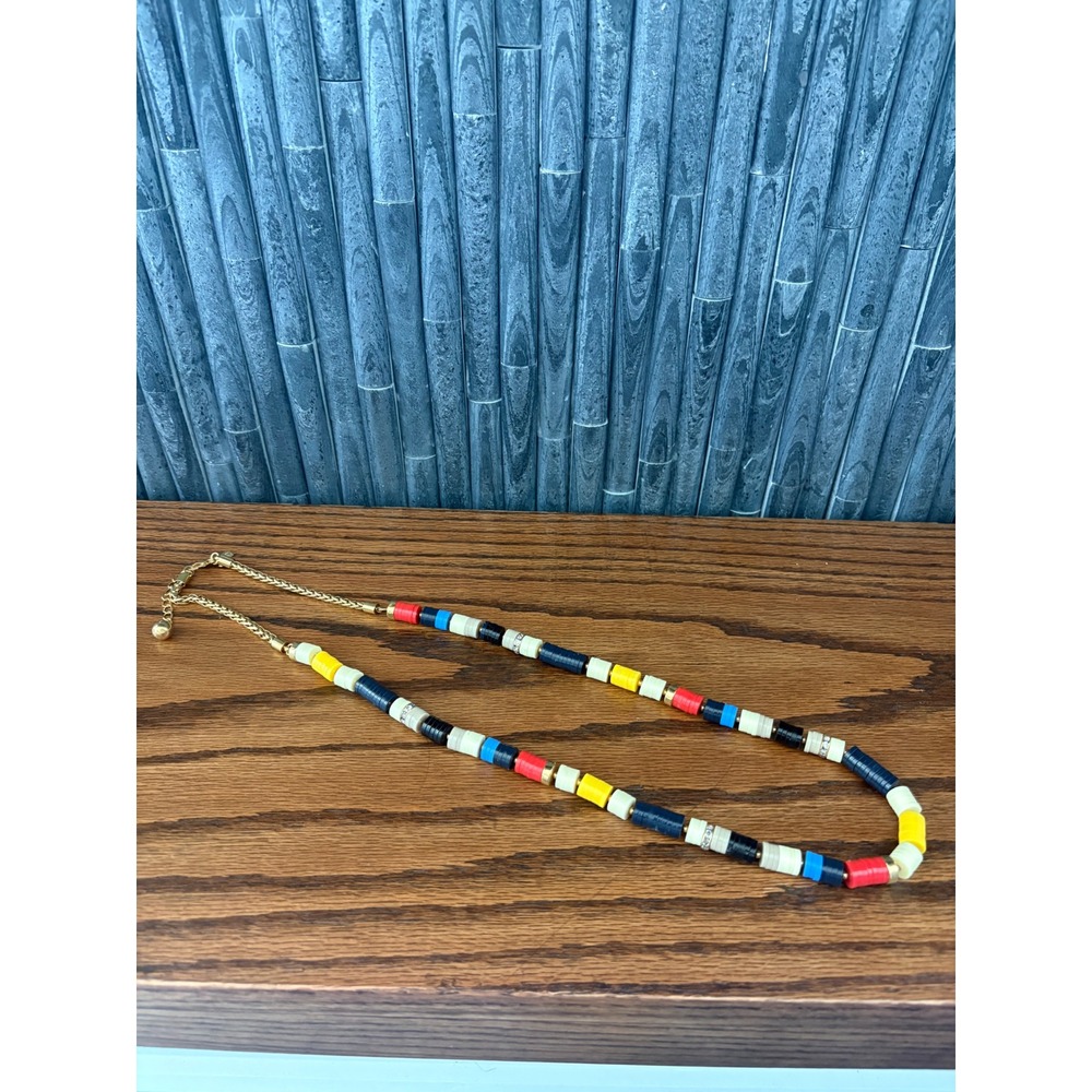 Kate Spade New York Mad for Mondrian MOMA Gold Tone Necklace Crystal Accents